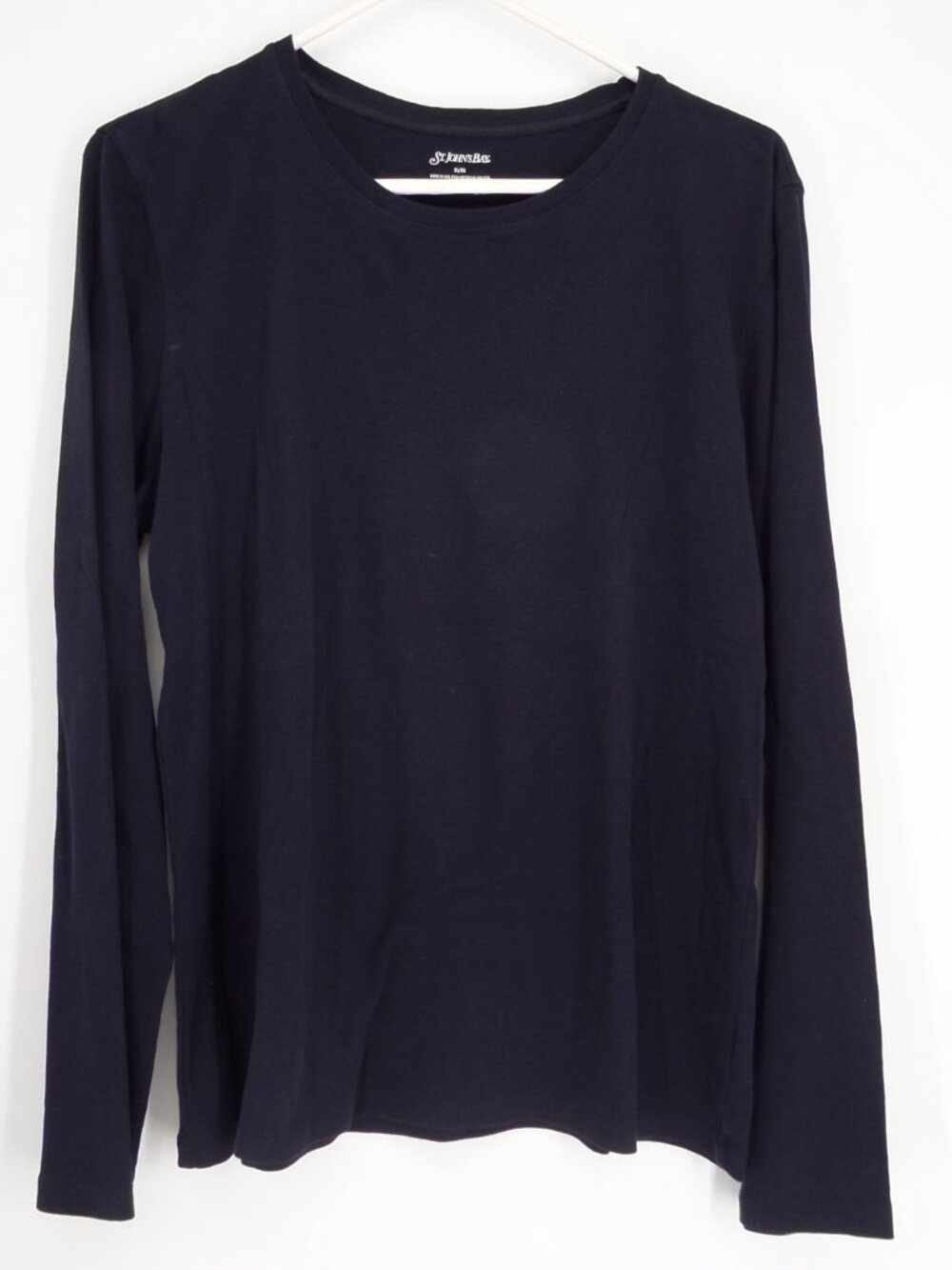 St .Johns Bay Women's Long Sleeve Tee Navy Blue Color Top Size XL NWT